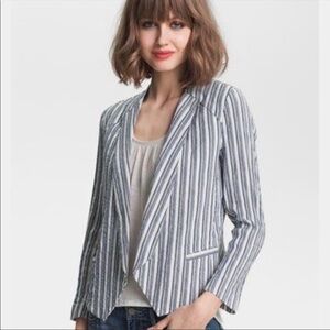 Ella Moss Kaycee Navy White Striped Blazer